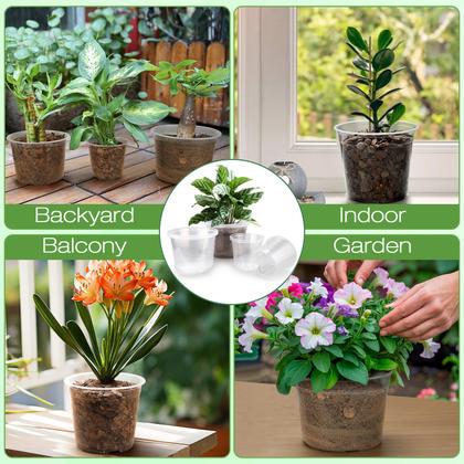 Imagem de Vasos de berçário transparentes Planter FUOAUYK 7"/8"/9", pacote com 9