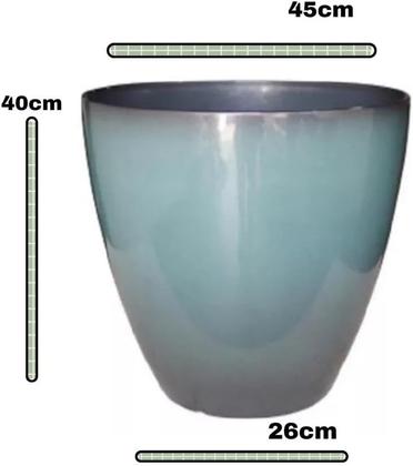 Imagem de Vasos Para Plantas Grande Decorativo Sala Jardim Alto Brilho Liso, Vaso Liso Efeito Marmorizado Brilhante Polietileno.