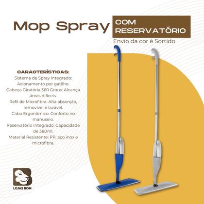 Imagem de Vassoura Rodo Magico Mop Spray Giratório Com Reservatório Rodo De Limpeza Esfregão Microfibra Lavável