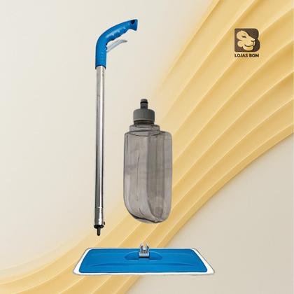 Imagem de Vassoura Rodo Magico Mop Spray Giratório Com Reservatório Rodo De Limpeza Esfregão Microfibra Lavável