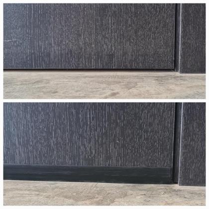 Imagem de Veda Porta Adesivo Friso Rodo Maleável Ajustável 150cm Preto