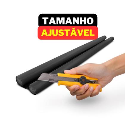 Imagem de Veda Porta Pó Rolinho 80cm Protetor Impermeável Ajustável Vedação Sem Costura Proteção Contra Insetos