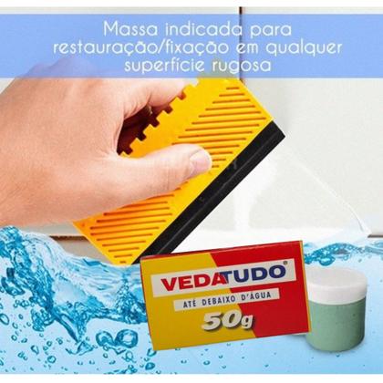Imagem de Veda tudo massa epoxi 50g - cola Até De Baixo Dágua