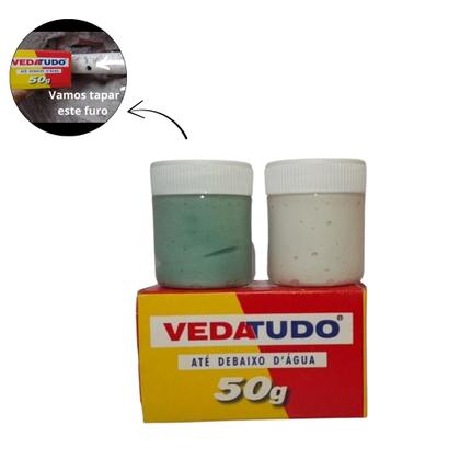 Imagem de Veda tudo massa epoxi 50g - cola Até De Baixo Dágua