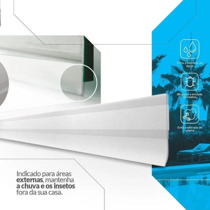 Imagem de Veda Vedação Rodo Protetor Porta Residencial Adesivo 90Cm