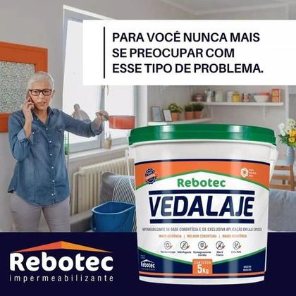 Imagem de Vedalaje Impermeabilizante 15kg P/ Laje Rebotec