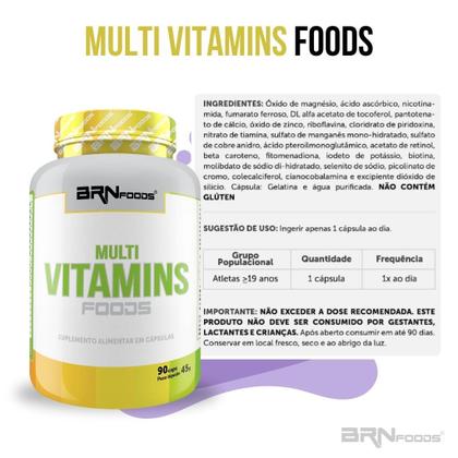 Imagem de Vegan Protein 500g + Multivitamins Foods 90 Cápsulas - BRN FOODS