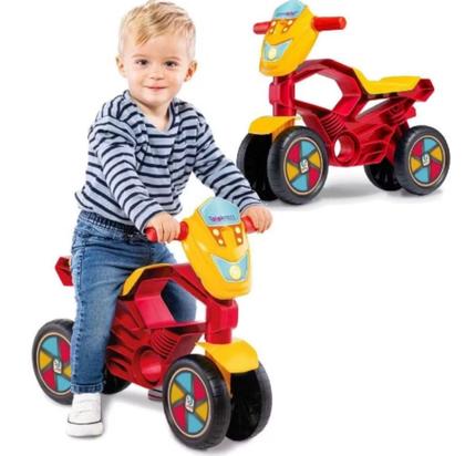 Imagem de Veiculo de Brinquedo Totokross Vermelha Andador Motoca De Equilíbrio 4 Rodas Sem Pedal Vermelha