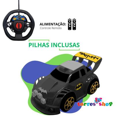 Imagem de Veículo de Controle Remoto Pilhas Batman Smart Driver Candide  98002