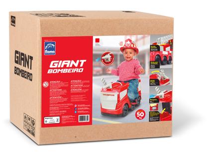 Imagem de Veículo Infantil Caminhão de Bombeiro Gigante Roma