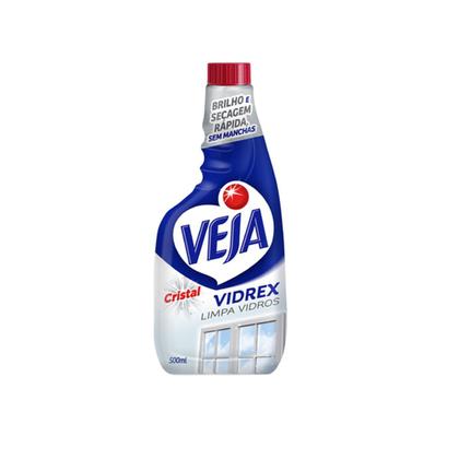 Imagem de Veja Vidrex Com Álcool Limpa Vidros Refil 500ml Kit 5