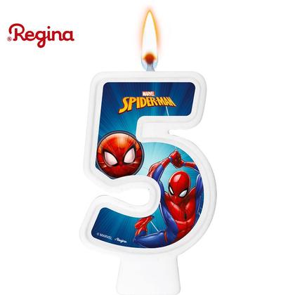 Imagem de Vela 5 anos Decoração Homem Aranha festa