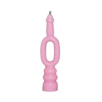 Imagem de Vela Aniversário Combat Nº 0 Rosa Bebê  1 Unidade