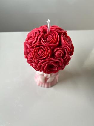 Imagem de Vela Aromática Buquê de Flores Perfumado Vegetal 215g