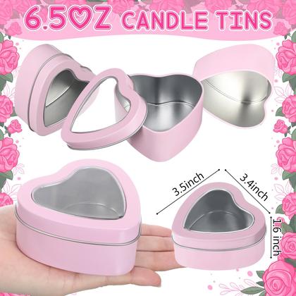 Imagem de Vela Aromática Funnymoom em Lata Metálica - Formato Coração 190ml com Tampa