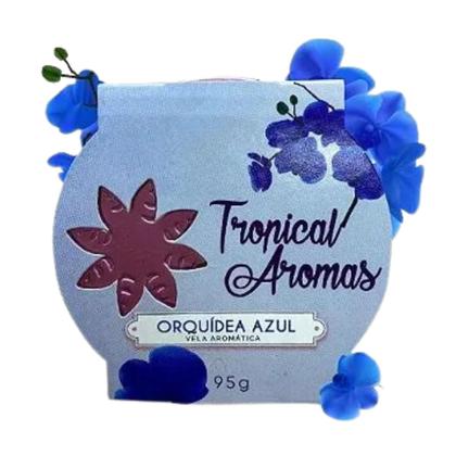 Imagem de Vela Aromática Perfumada 95g Orquídea Azul Tropical Aromas