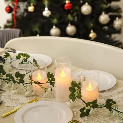 Imagem de Vela De Led Decorativa Artificial Transparente Eletrônica