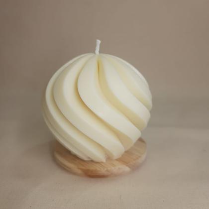 Imagem de Vela Decor Vegetal Aromática Esfera Geométrica SemAroma 210g
