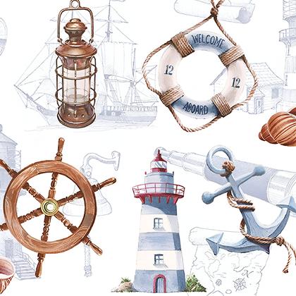 Imagem de Vela Decorada Pequena Ambiente Bem-vindo a Bordo