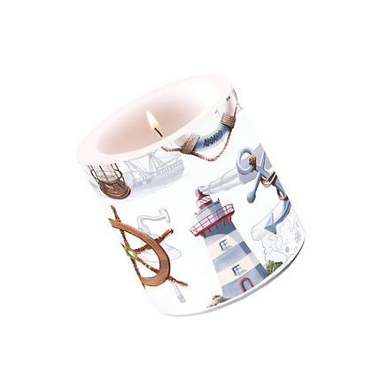 Imagem de Vela Decorada Pequena Ambiente Bem-vindo a Bordo