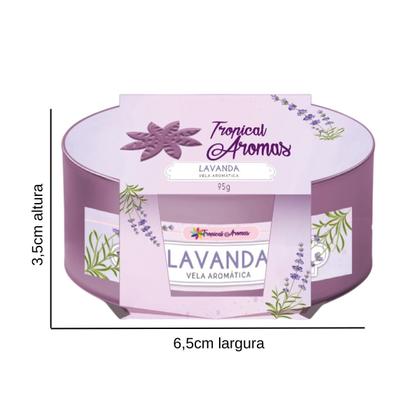 Imagem de Vela Decorativa Aromática Perfumada Lavanda Tropical Aromas