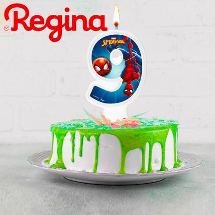 Imagem de Vela decorativa n9 Homem Aranha decoração festa aniversário