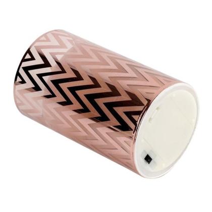 Imagem de Vela Eletrônica com Suporte de Vidro Chama de Fogo Fake 13X7cm - FlexInter