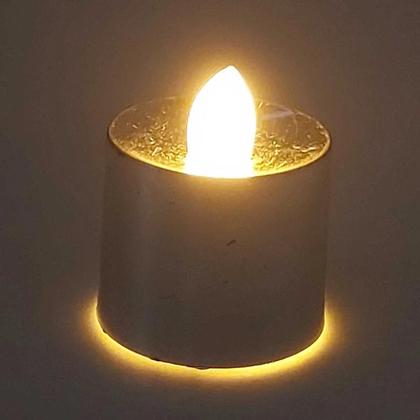 Imagem de Vela LED Cromada Natalina 4,5cm Em Plástico