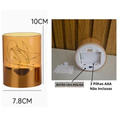 Imagem de Vela LED Fio De Fada Decorativas Cordão de Luz Estilo Retro em Vidro Champanhe Luminaria HM232
