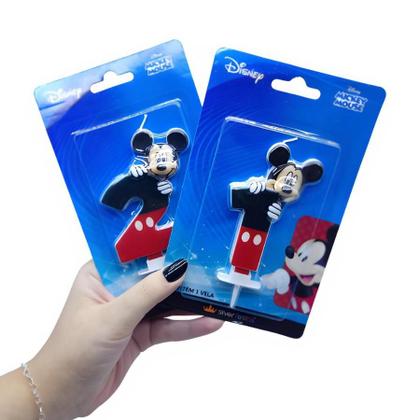 Imagem de Vela Mickey Mouse De Aniversário Bolo Festa Todos Números