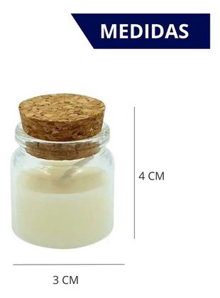Imagem de Vela Perfumada Parafina Em Vidro Com Tampa Rolha 3x4cm