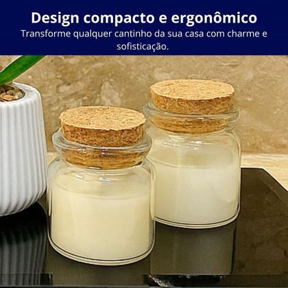Imagem de Vela Perfumada Parafina Em Vidro Com Tampa Rolha 3x4cm