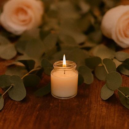 Imagem de Vela Perfumada Parafina Em Vidro Com Tampa Rolha 3x4cm