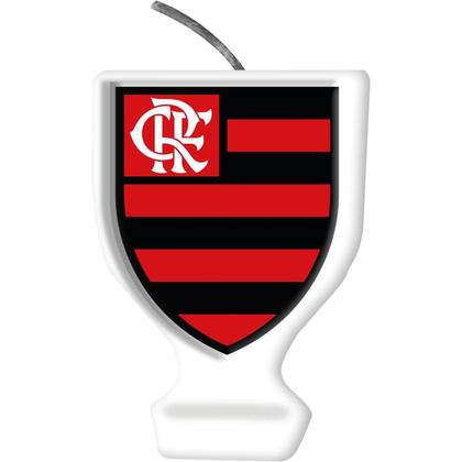 Imagem de Vela Plana Decoração emblema Flamengo festa aniversário