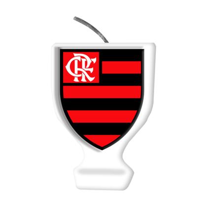 Imagem de Vela Plana Decoração emblema Flamengo festa aniversário