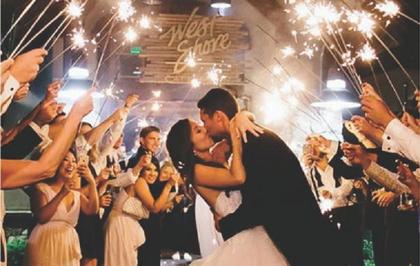 Imagem de Vela Sparkler Estrelar Faisca 30cm Casamento - 10 unid