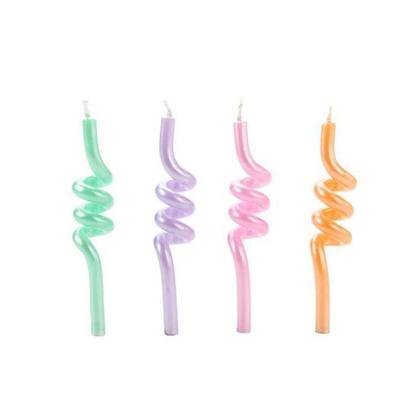 Imagem de Vela Tubo Candy Color - Silver Plastic - 4 Un