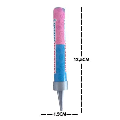 Imagem de Vela Vulcão Revelação de Gênero com Chamas Rosa ou Azul  Menino ou Menina