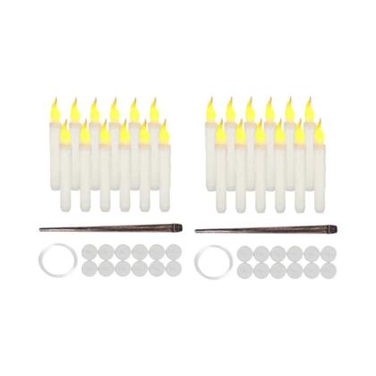 Imagem de Velas Flutuantes LED com Varinha Mágica - Pacote com 24/48 Unidades - Sem Chama