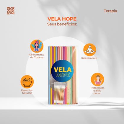 Imagem de Velas HOPE ( kit com 16 Velas) Cone Hindu Com Cera De Abelha Varias essências (cone Chinês)
