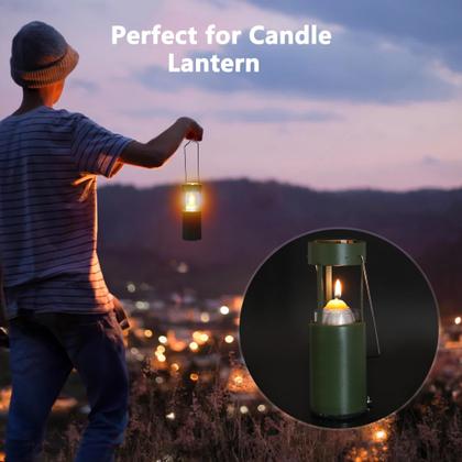 Imagem de Velas NOMFIX brancas de 12 horas de queima longa, pacote com 20 unidades ao ar livre