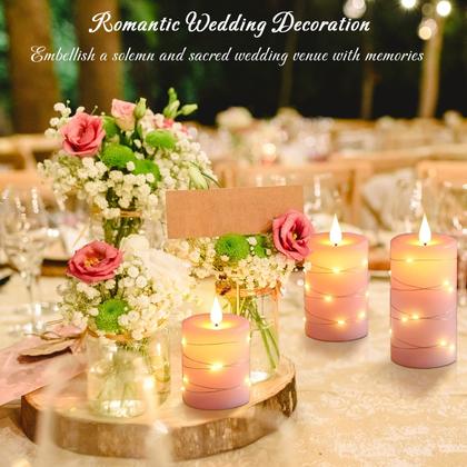 Imagem de Velas sem chama Da by with String Lights LED Flickering