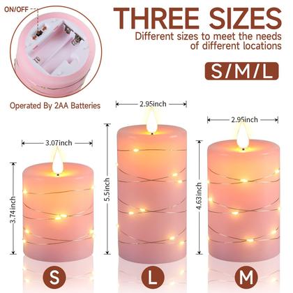 Imagem de Velas sem chama Da by with String Lights LED Flickering