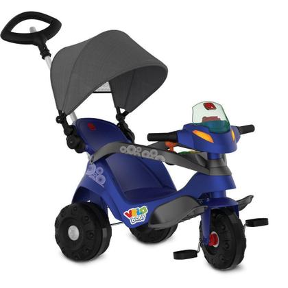 Imagem de Velobaby Reclinável Com Capota Passeio Azul - Bandeirante