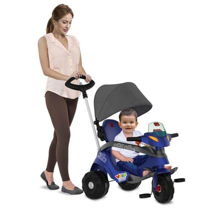 Imagem de Velobaby Reclinável Com Capota Passeio Azul - Bandeirante