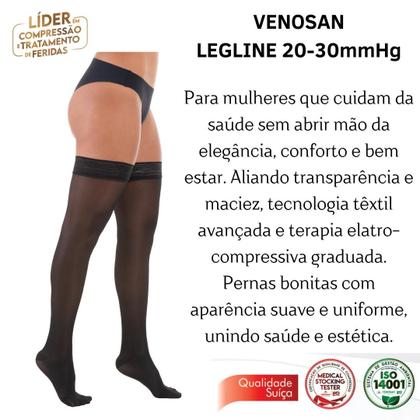 Imagem de Venosan legline 7/8 agh 20 30 mmhg pe fechado preto