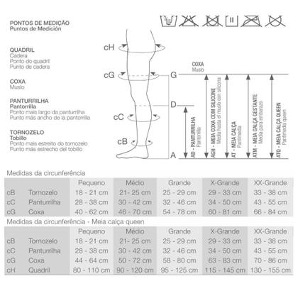 Imagem de Venosan legline 7/8 agh 20 30 mmhg pe fechado preto