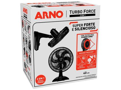 Imagem de Ventilador 2 em 1 Arno Turbo Force Preto VF42