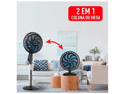 Imagem de Ventilador 2 em 1 Arno X-Treme VE9M 40cm 9 Pás 3 Velocidades Preto e Azul Escuro