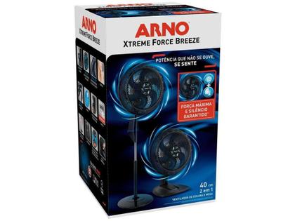 Imagem de Ventilador 2 em 1 Arno Xtreme Force Breeze VBM2 - 40cm 6 Pás 3 Velocidades Preto e Azul